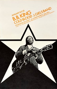 B.B. King Original Concert Poster for the Boston Tea Party, Boston, 1970