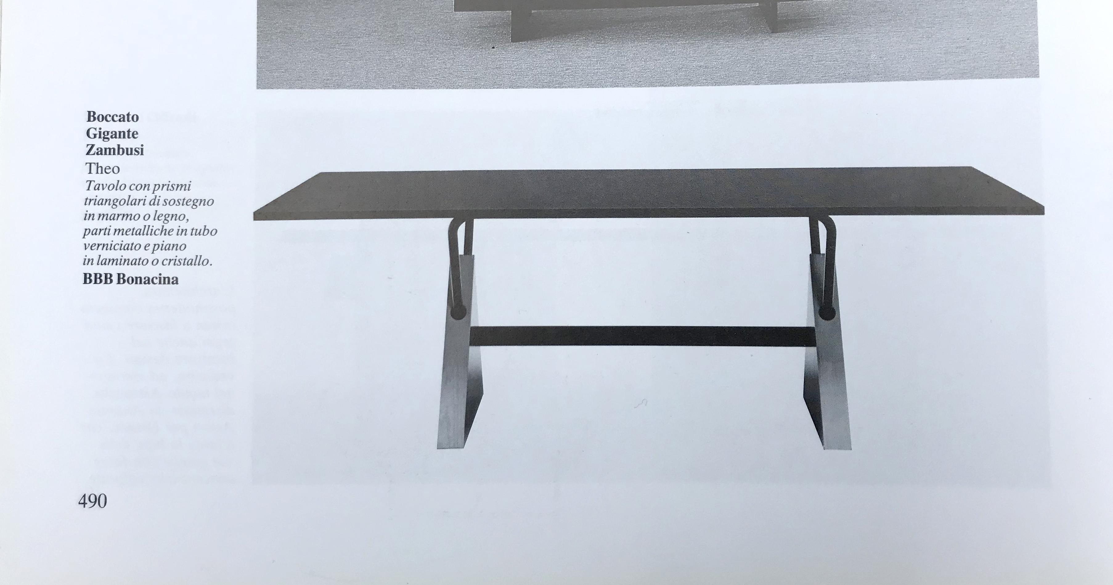 BBB Bonacina, Rare Theo table in marble and slate, Italy 1980 2