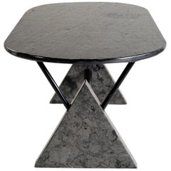 BBB Bonacina, Rare Theo table in marble and slate, Italy 1980