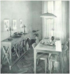 Console italienne en bois et cristal BBPR