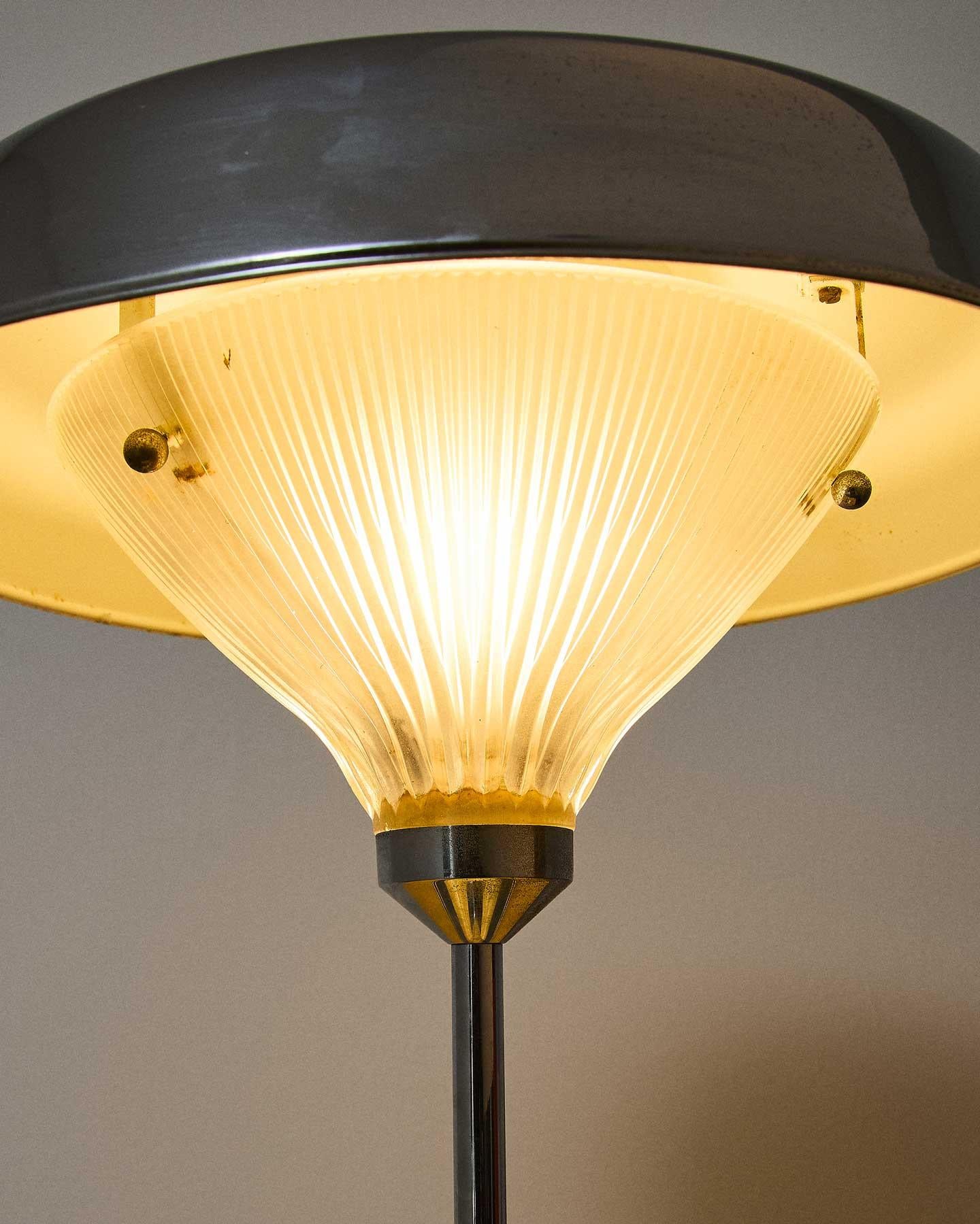 Italian BBPR crome table lamp for Artemide For Sale