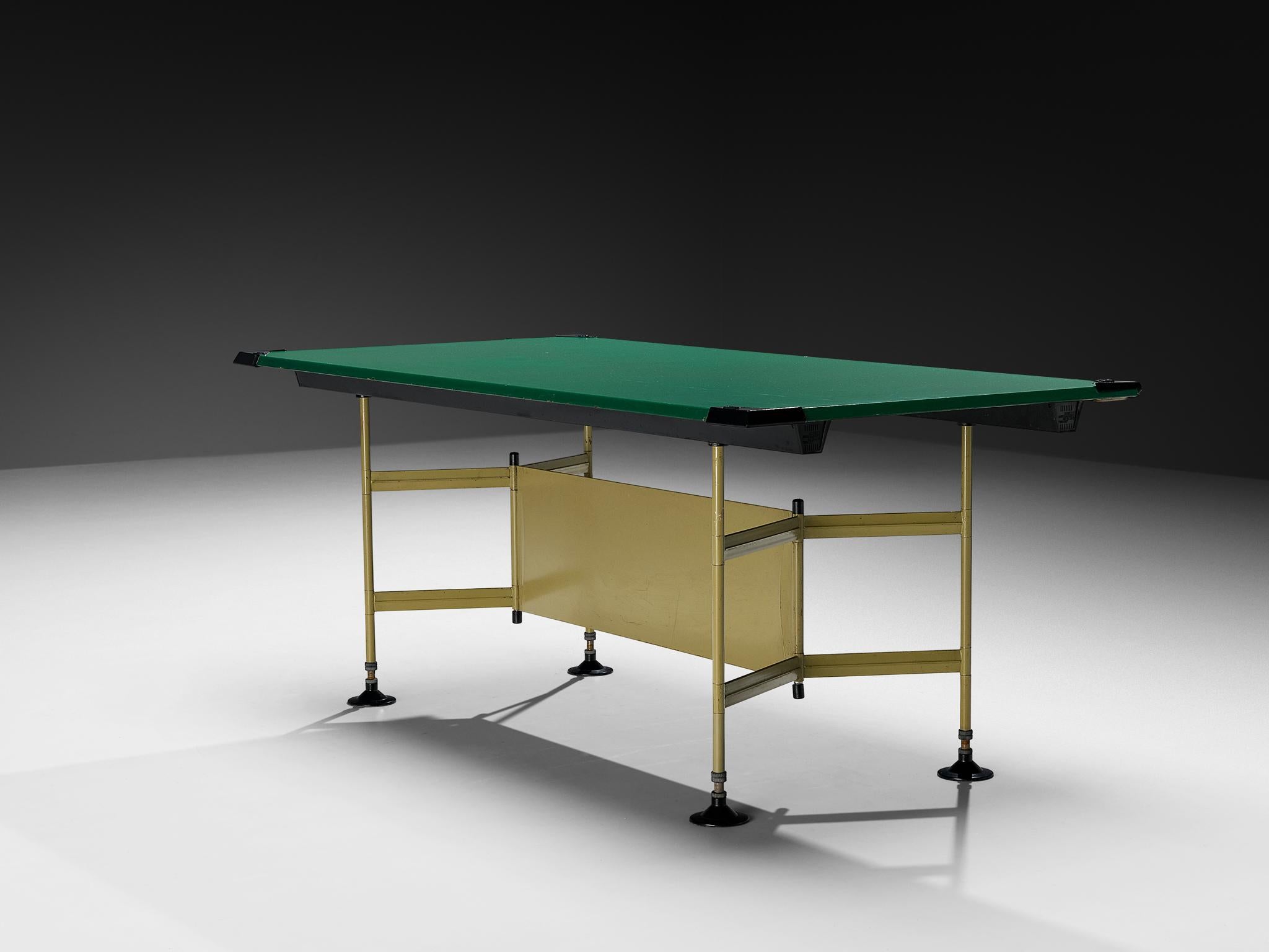 BBPR for Olivetti 'Spazio' Large Dining or Work Table in Steel In Good Condition For Sale In Waalwijk, NL