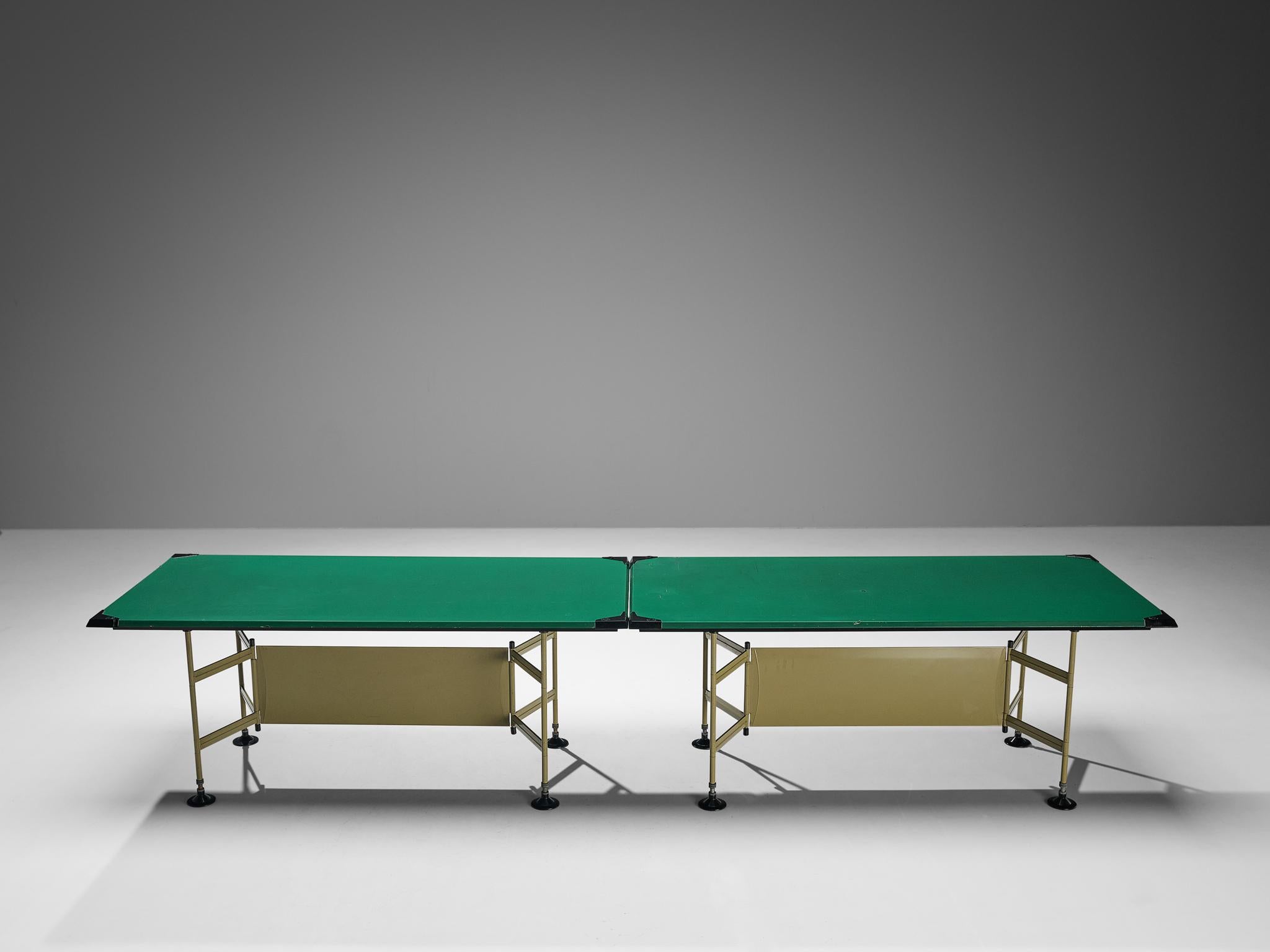 Italian BBPR for Olivetti 'Spazio' Large Dining Tables in Steel  For Sale