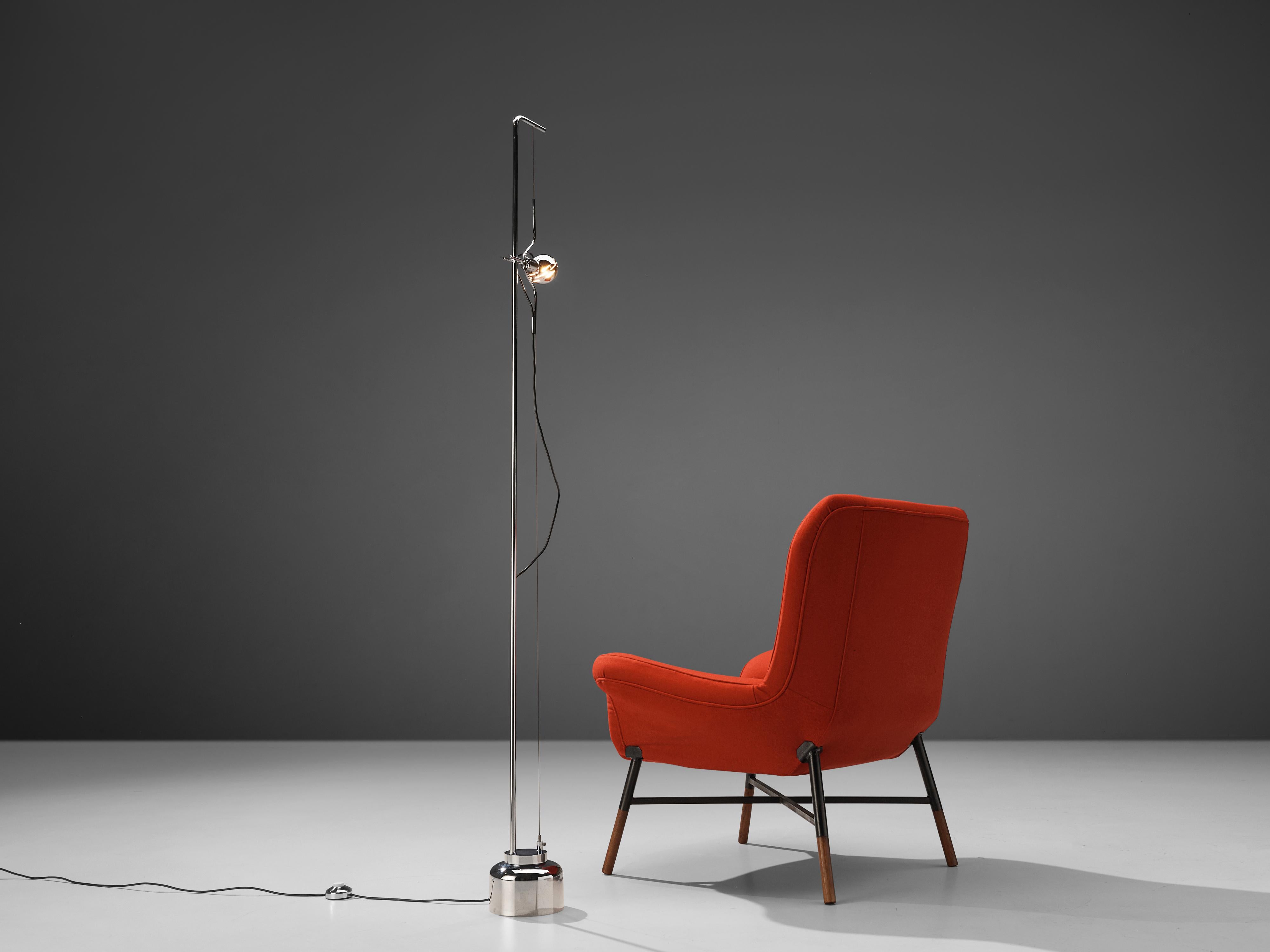 Late 20th Century BBPR 'Giulietta' Lounge Chair and Angelo Lelii 'Filosfera' Floor Lamp