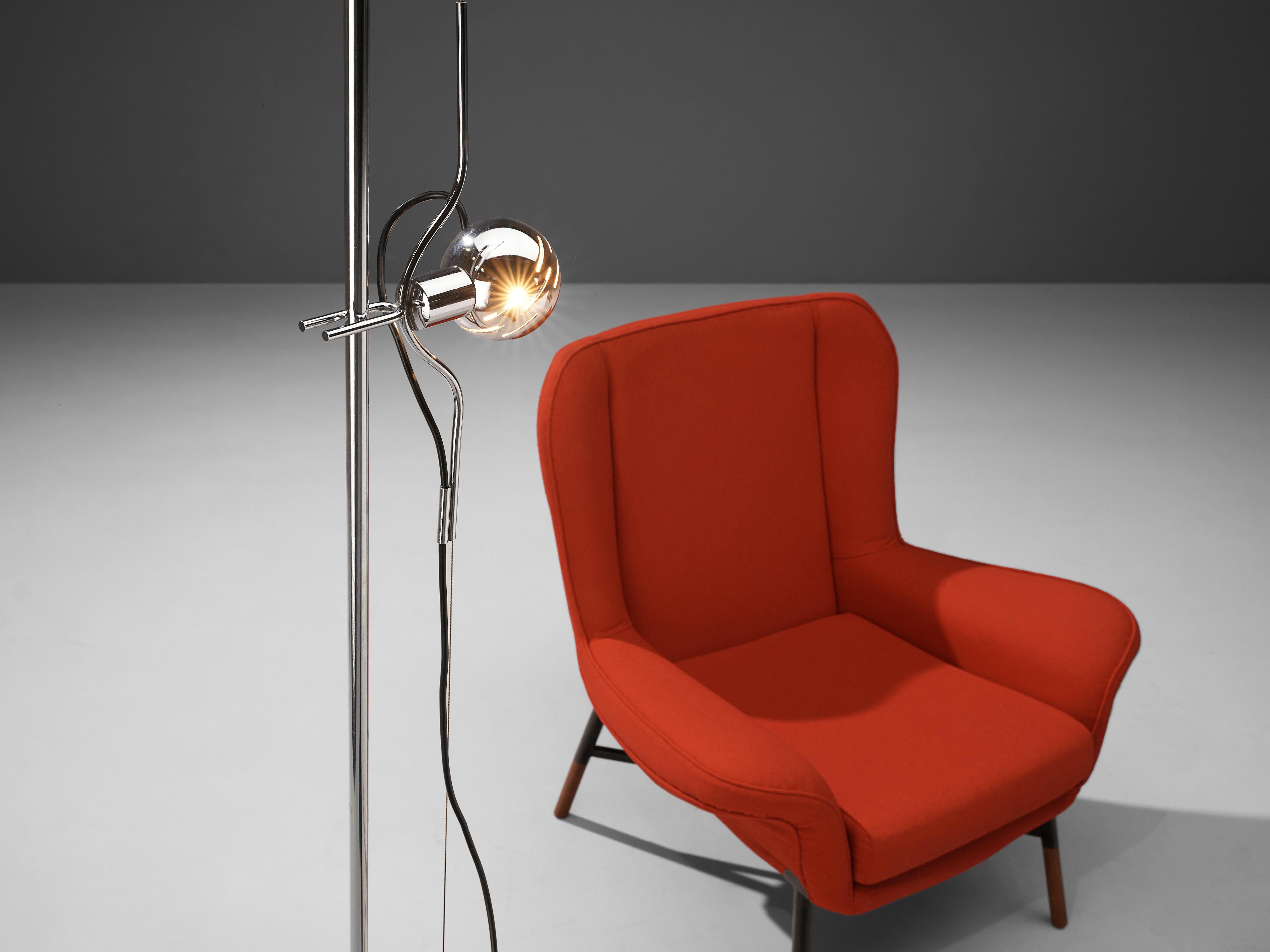 BBPR 'Giulietta' Lounge Chair and Angelo Lelii 'Filosfera' Floor Lamp 1