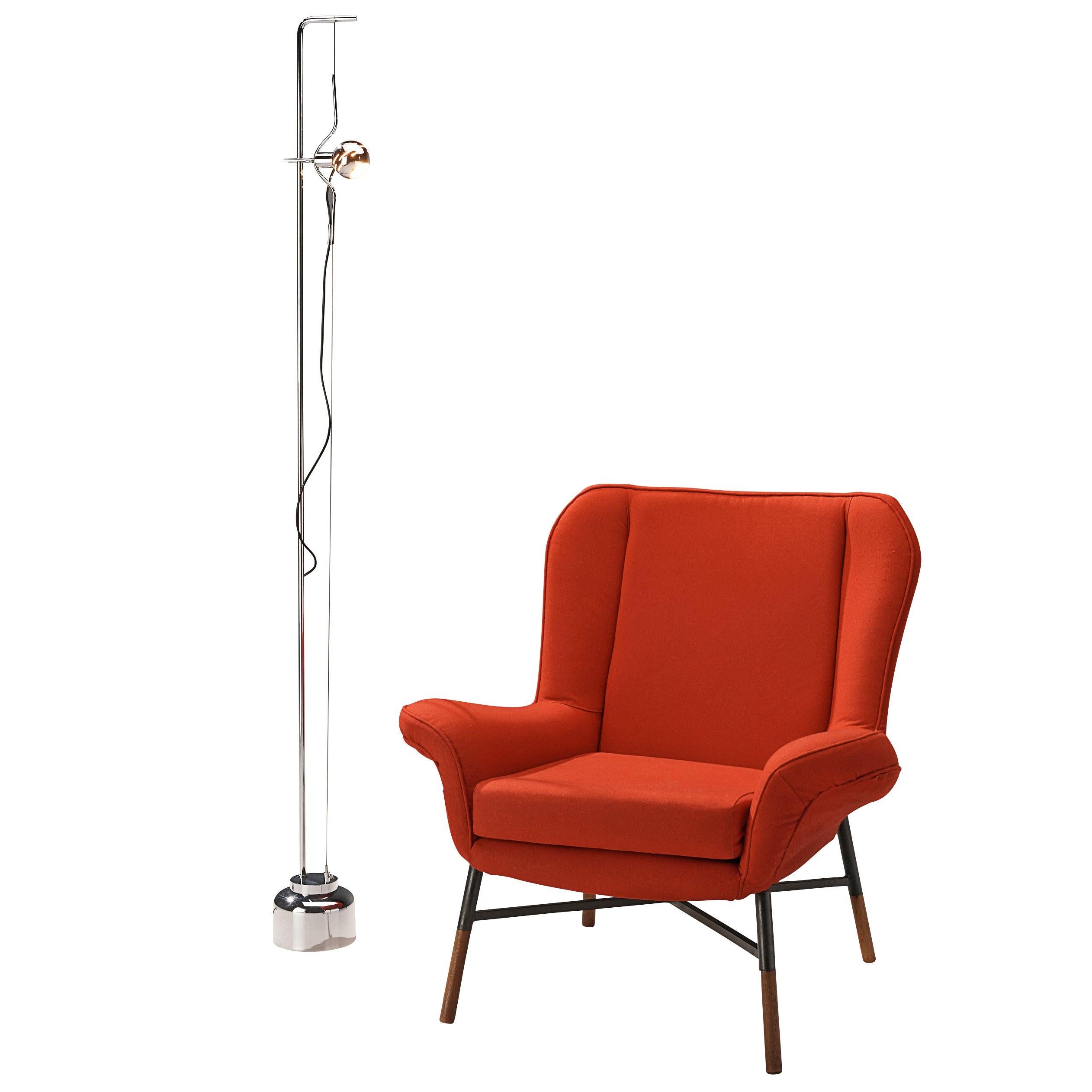 BBPR 'Giulietta' Lounge Chair and Angelo Lelii 'Filosfera' Floor Lamp