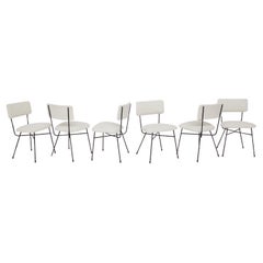 BBPR Important Iron and White Bouclé Chairs