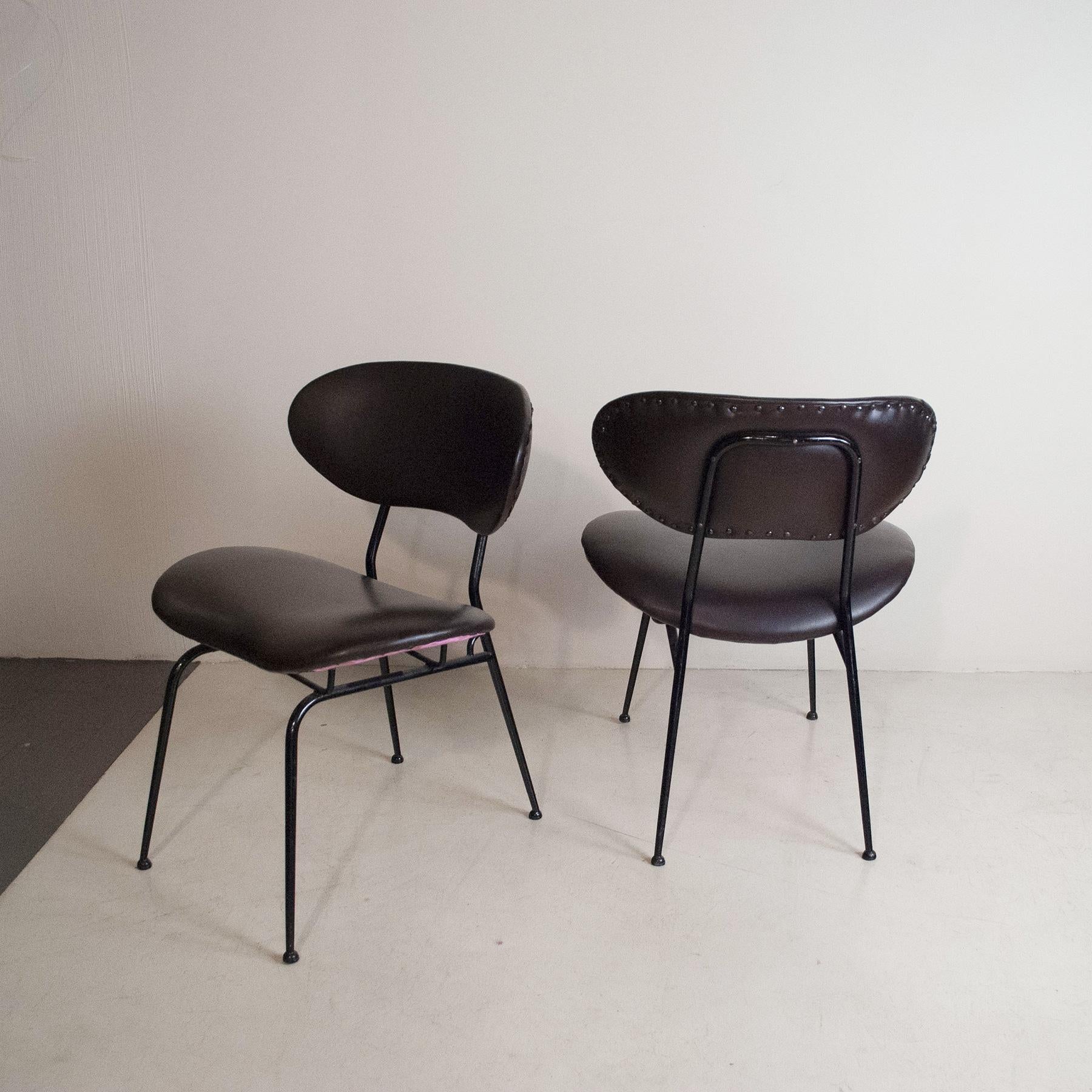 BBPR in the style Italian midcentury set of two chairs from the sixties In Good Condition In bari, IT