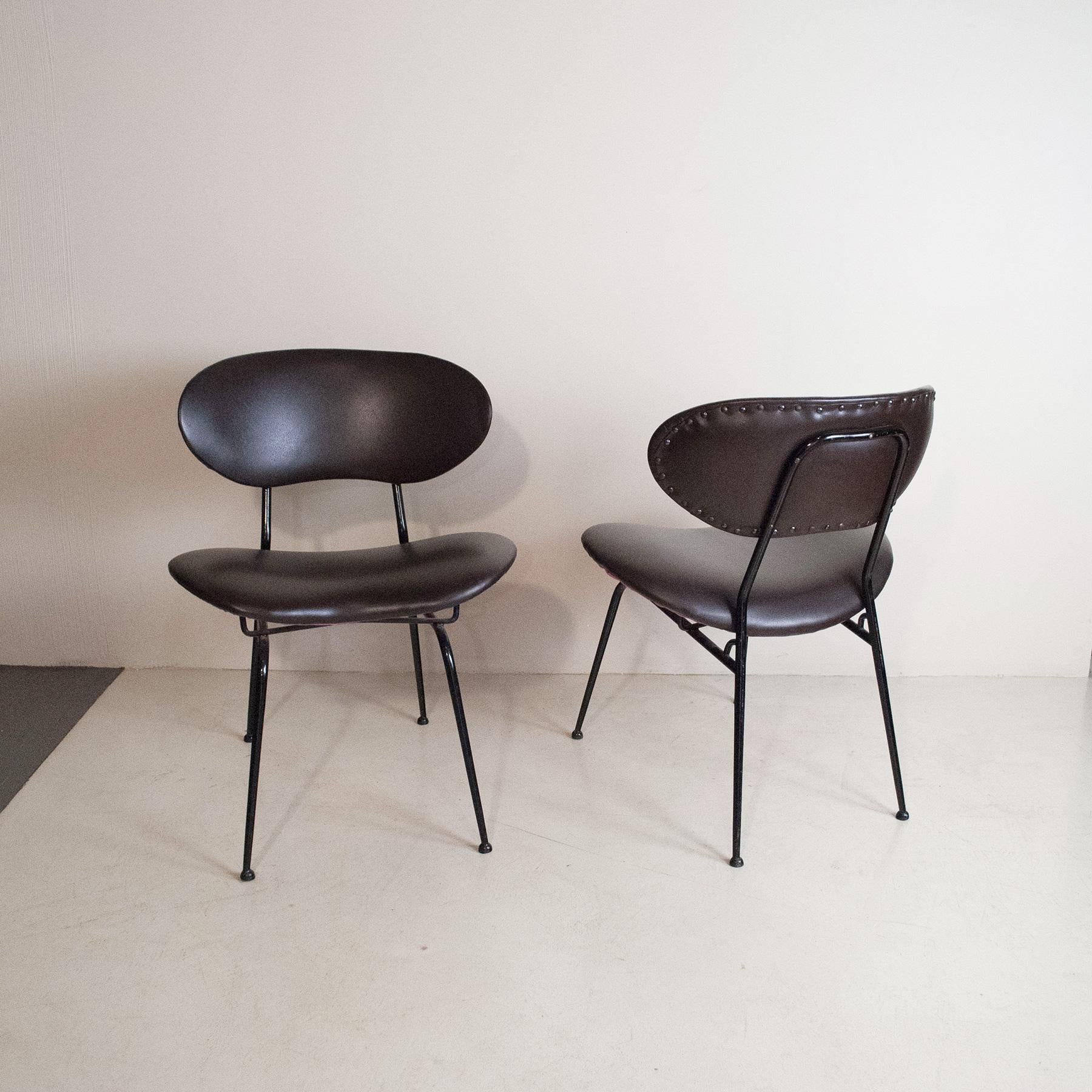 BBPR in the style Italian midcentury set of two chairs from the sixties 1