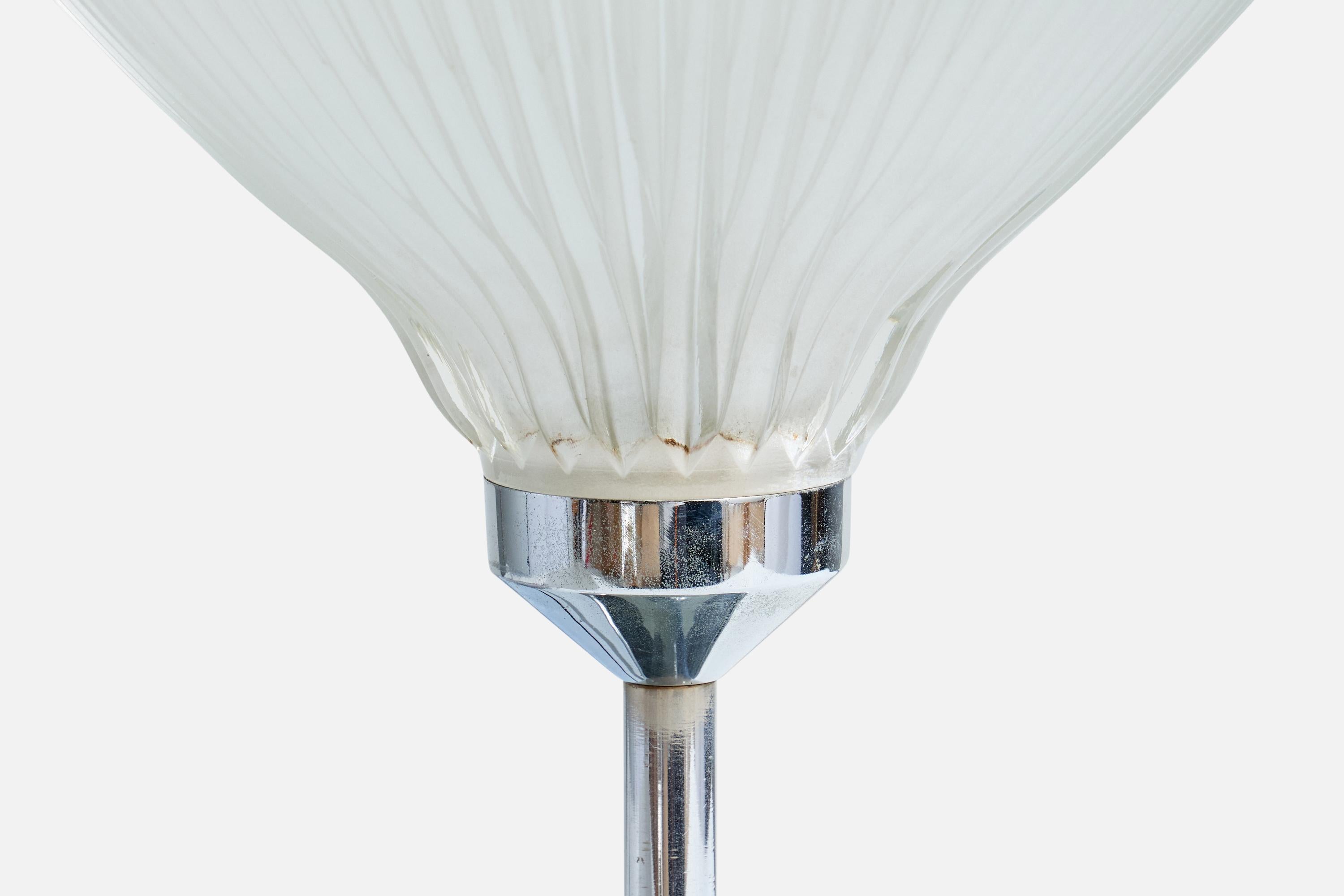 Métal BBPR, lampe de table, métal chromé, verre, Italie, années 1970 en vente