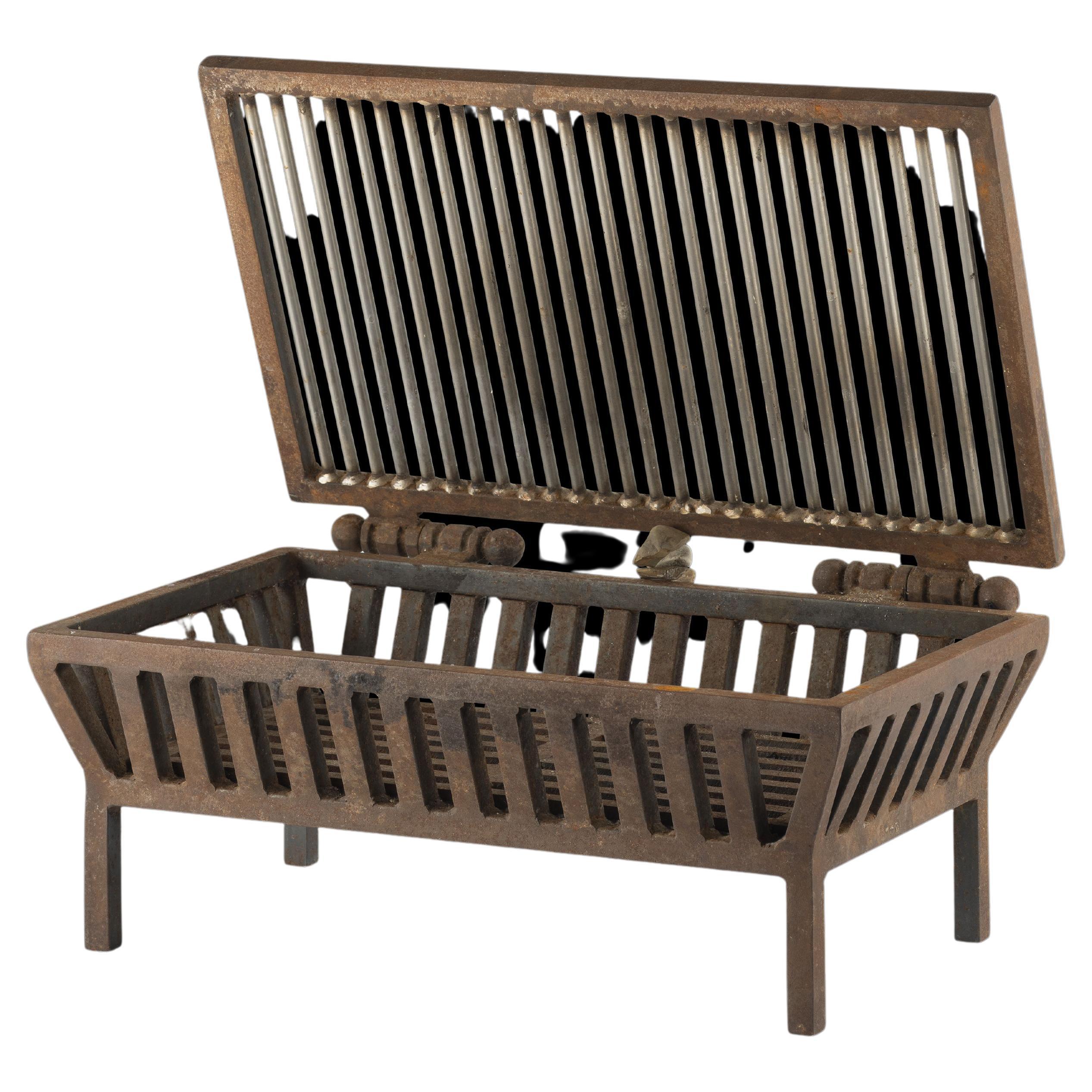 21st Century Outdoor BBQ Fire Grate Pit Cast Iron Metal  For Sale