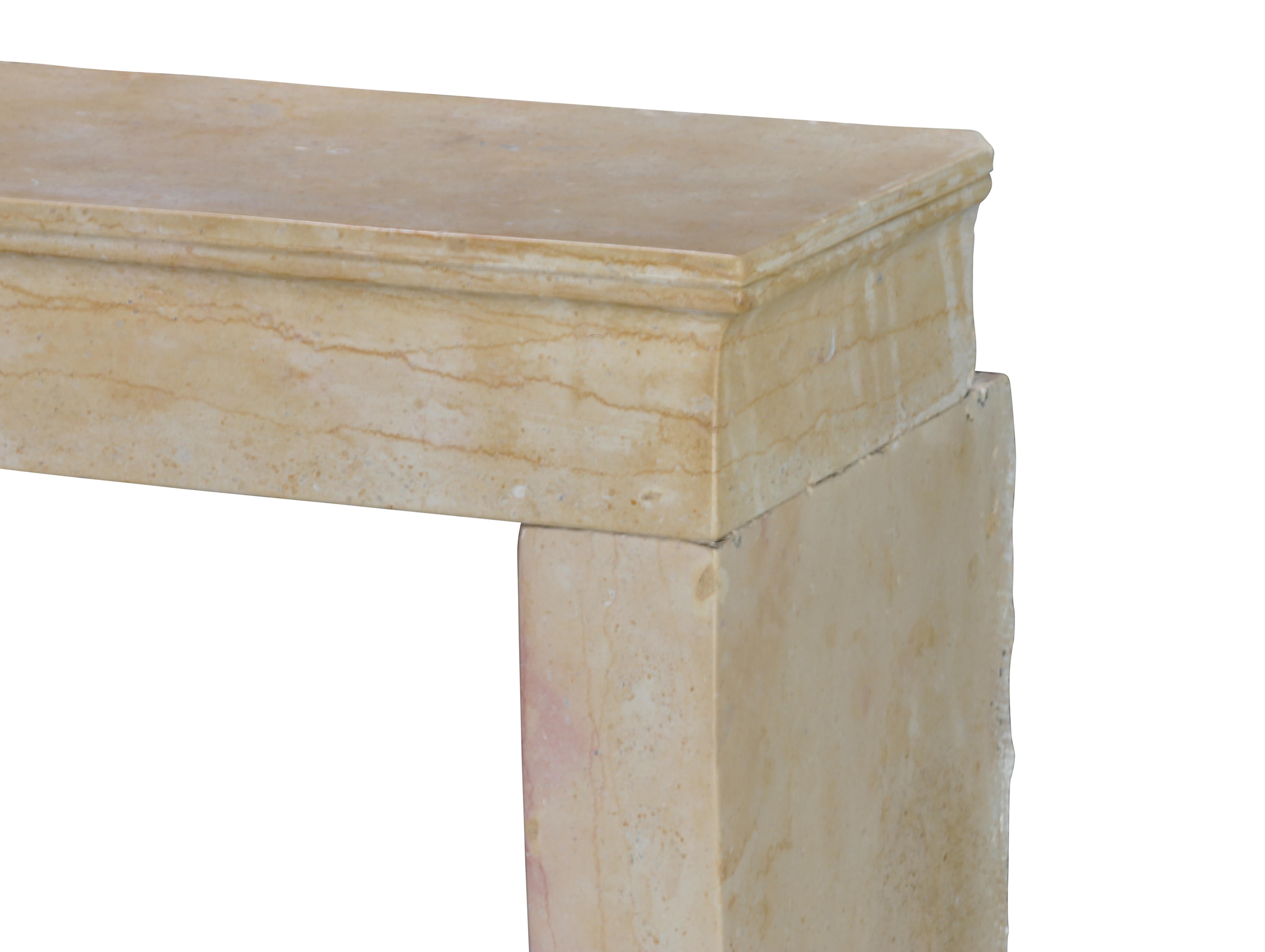 BBQ Fit French Timeless Stone Reclaimed Fireplace Mantel From Burgundy For Sale 3