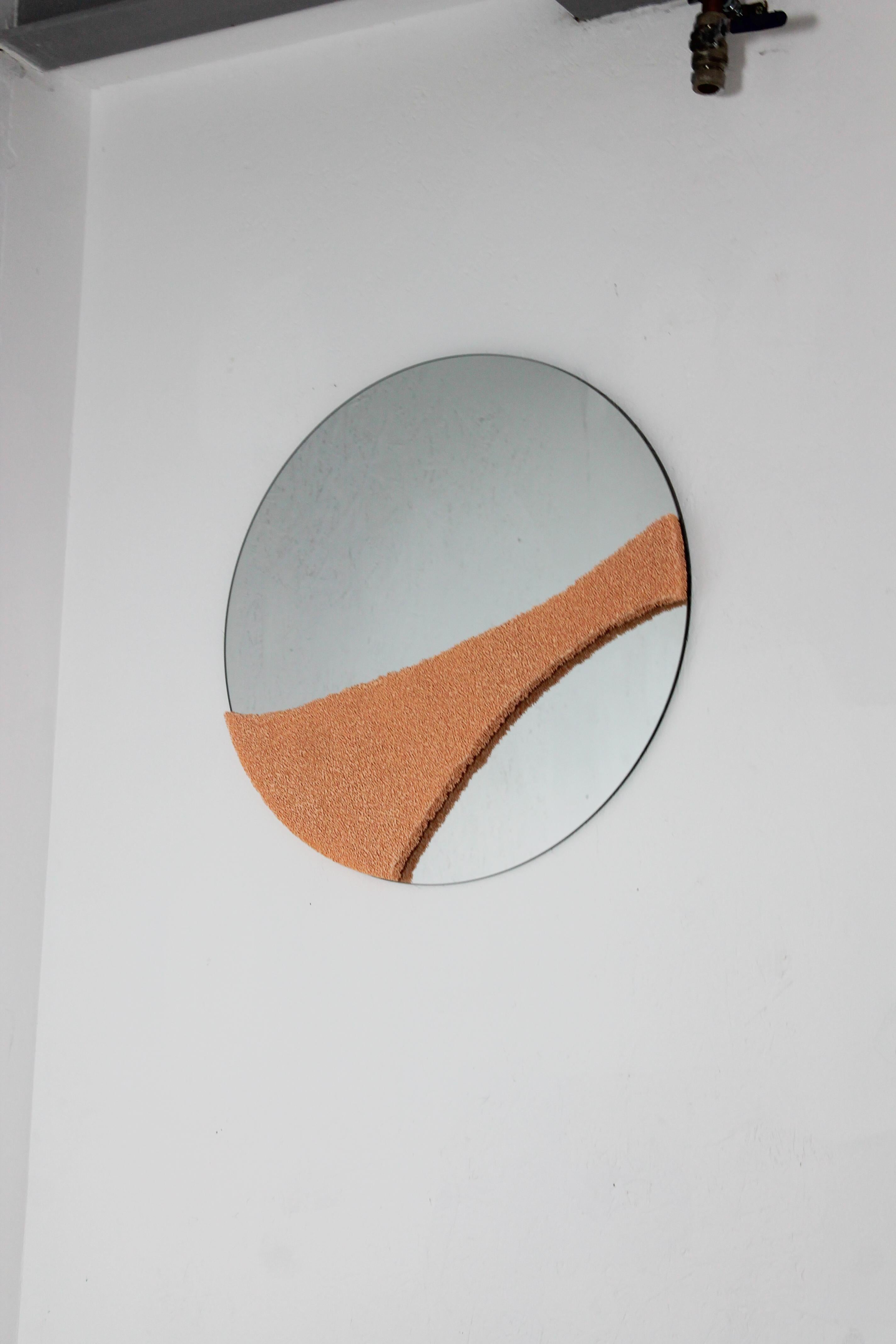 The BC Mirror is one of the largest mirrors that Designer Jordan Keaney has made, featuring his signature Ceramic Foam on the front, transforming these mirrors into functional sculptures. The porous ceramic structure is one solid cast piece, and