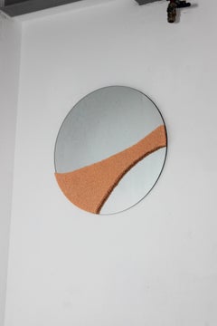 BC - Big Circle, Ceramic Foam Hanging Mirror by Jordan Keaney