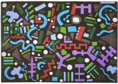 BC Graffiti Rug by Caturegli Formica, Wool, Post-Modern Design, Italy