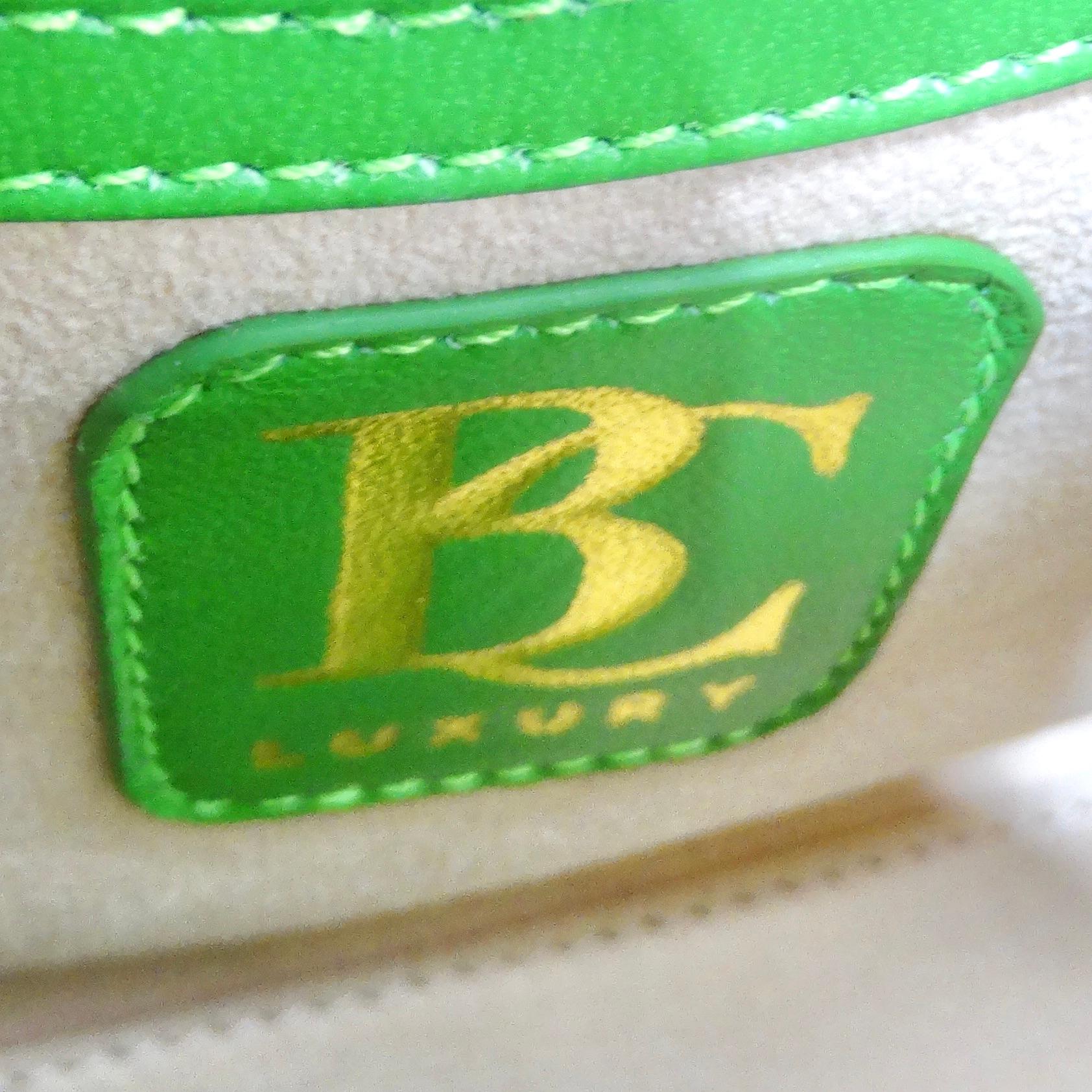BC Luxury Green Crocodile Top Handle Bag For Sale 4