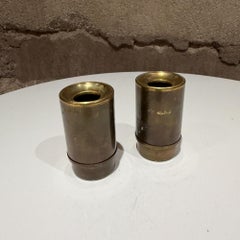 B.C.A. brass candle holders or oil lamps from Denmark Mid-Century Modern