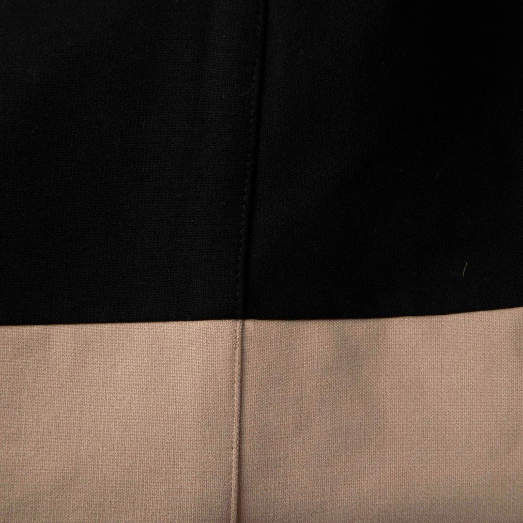 Marron BCBG Max Azria - Robe à manches courtes - Noir et beige - Taille XXS en vente