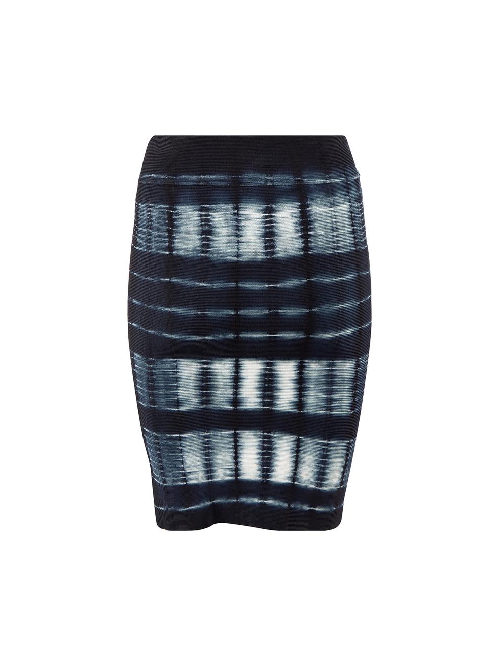 BCBG Max Azria Women's Blue Tie Die Pattern Mini Skirt In Good Condition In London, GB