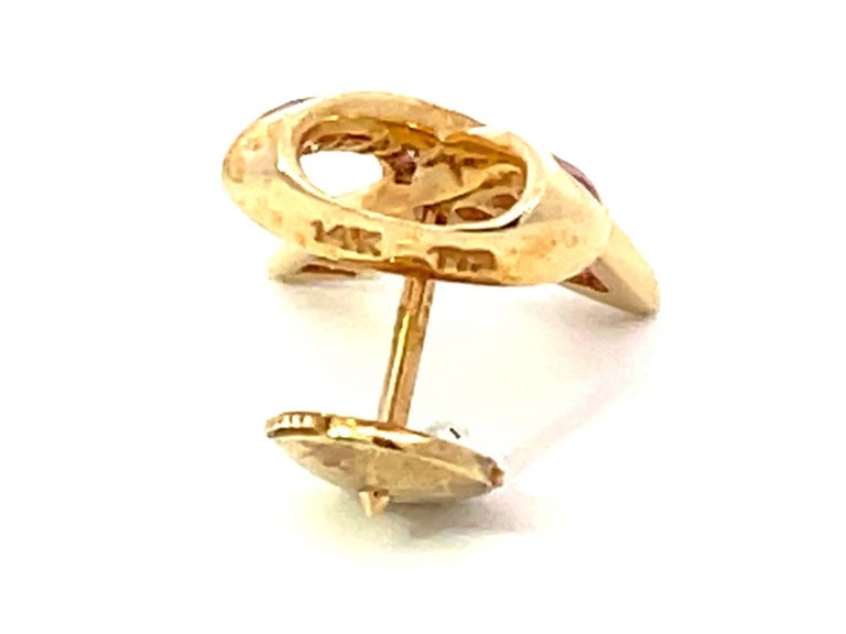 BCRF Pink Ribbon Brooch in 14k Yellow Gold For Sale at 1stDibs