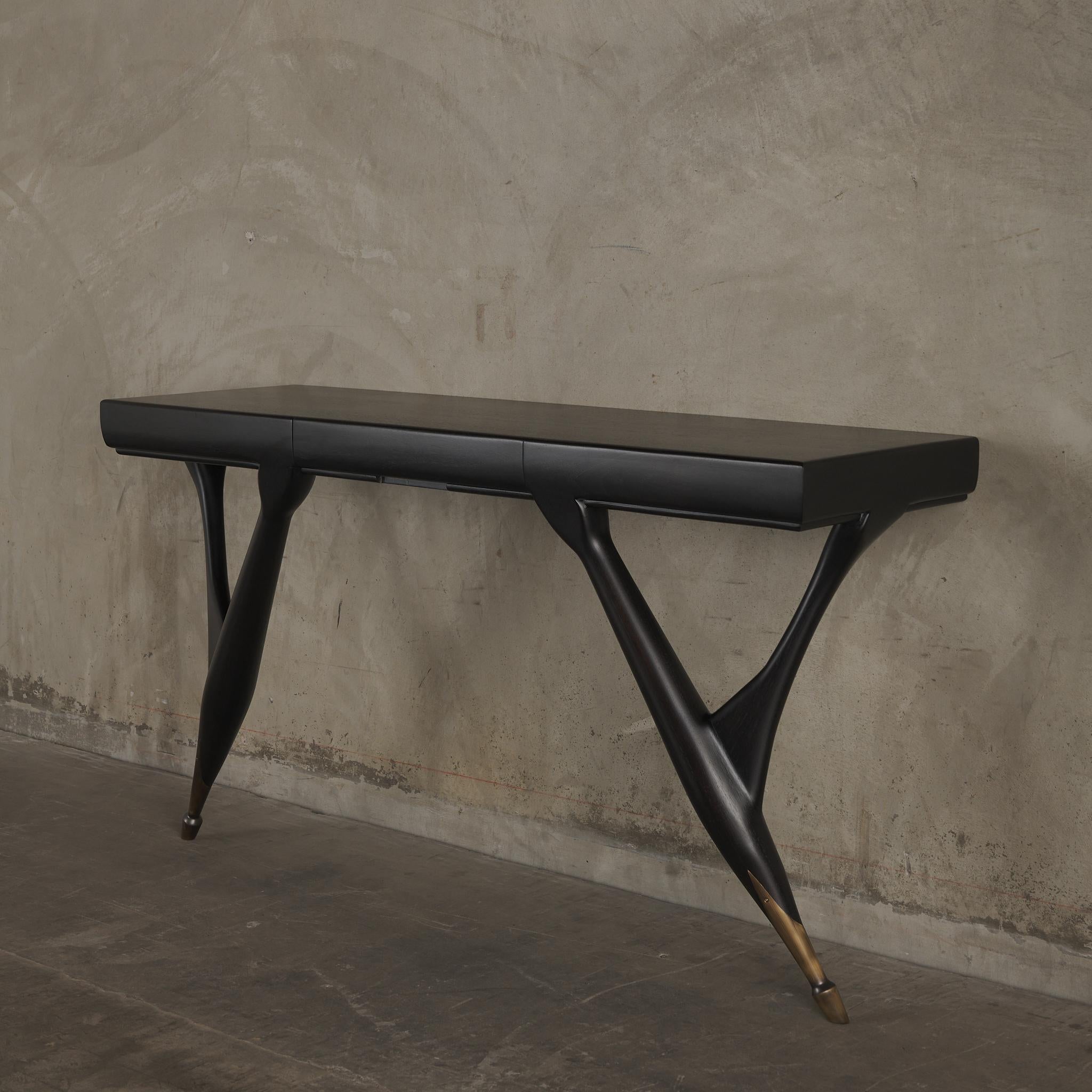 Ebonized BCW Buttress Wall Console For Sale