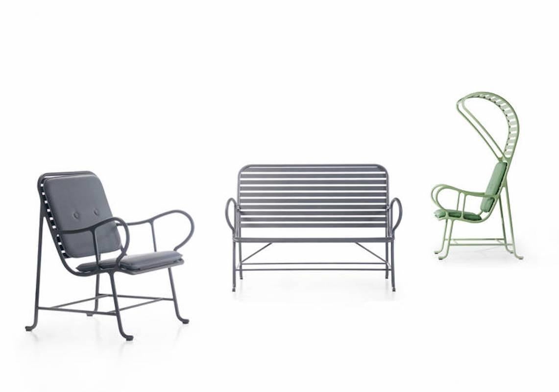 Modern BD Barcelona Gardenia Outdoor Armchair by Jaime Hayon in Green, White or Grey For Sale