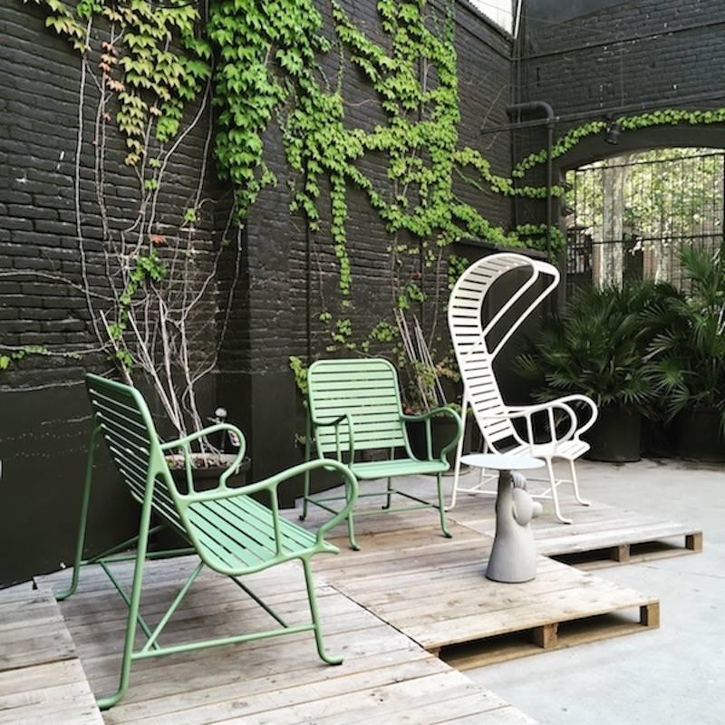 Contemporary BD Barcelona Gardenia Outdoor Armchair by Jaime Hayon in Green, White or Grey For Sale