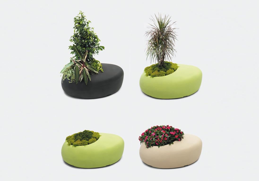 Molded Plastic outdoor planter designed by Ross Lovegrove