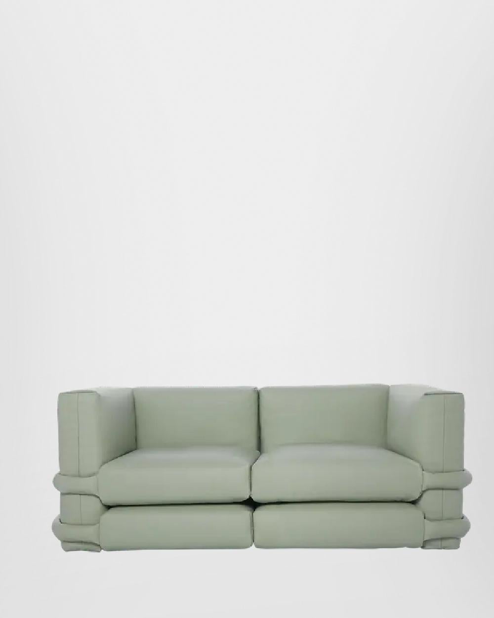 Tissu Canapé Pillow Barcelona en cuir par Muller Van Severen en vente