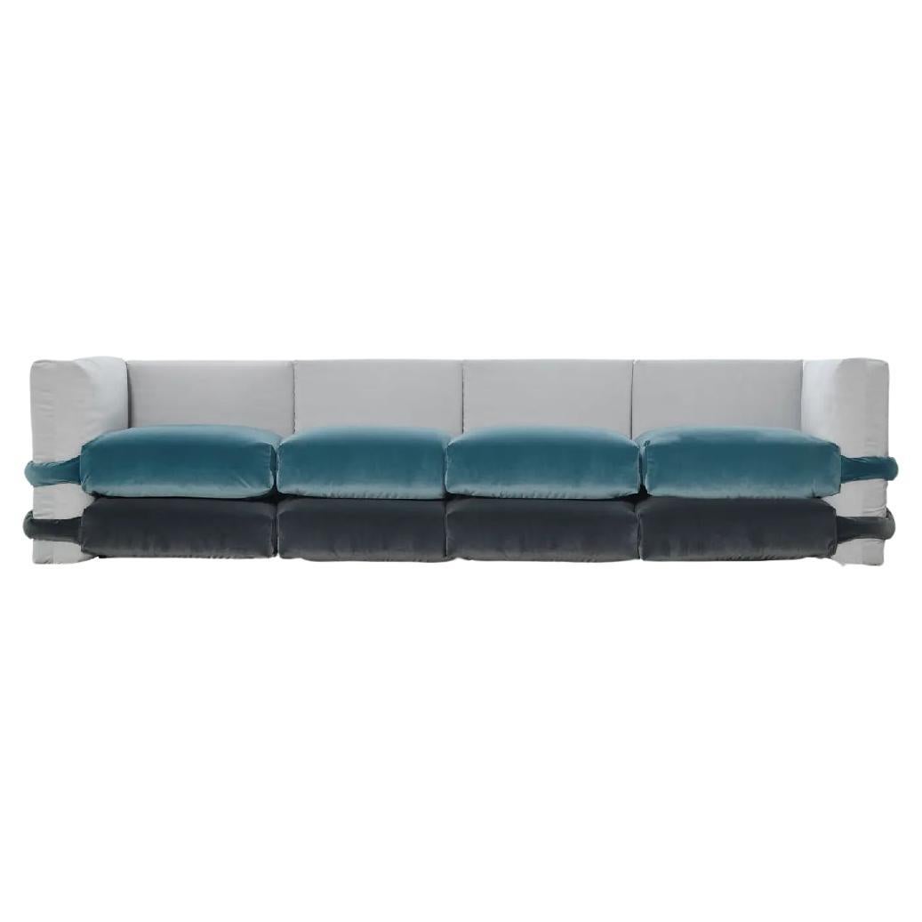 BD Barcelona Sofá PILLOW de terciopelo de Muller Van Severen -Cuatro secciones modulares