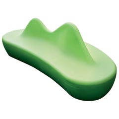 BDLove Public bench in green plastic designed by Ross Lovegrove model bdlove 