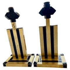 BD Lumica Lampada da tavolo in ottone Bicolore PAIR , Spagna 1970