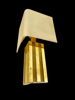 Bd lumica  brass gilt gold table lamp or Wall Sconce pair , spain 1970