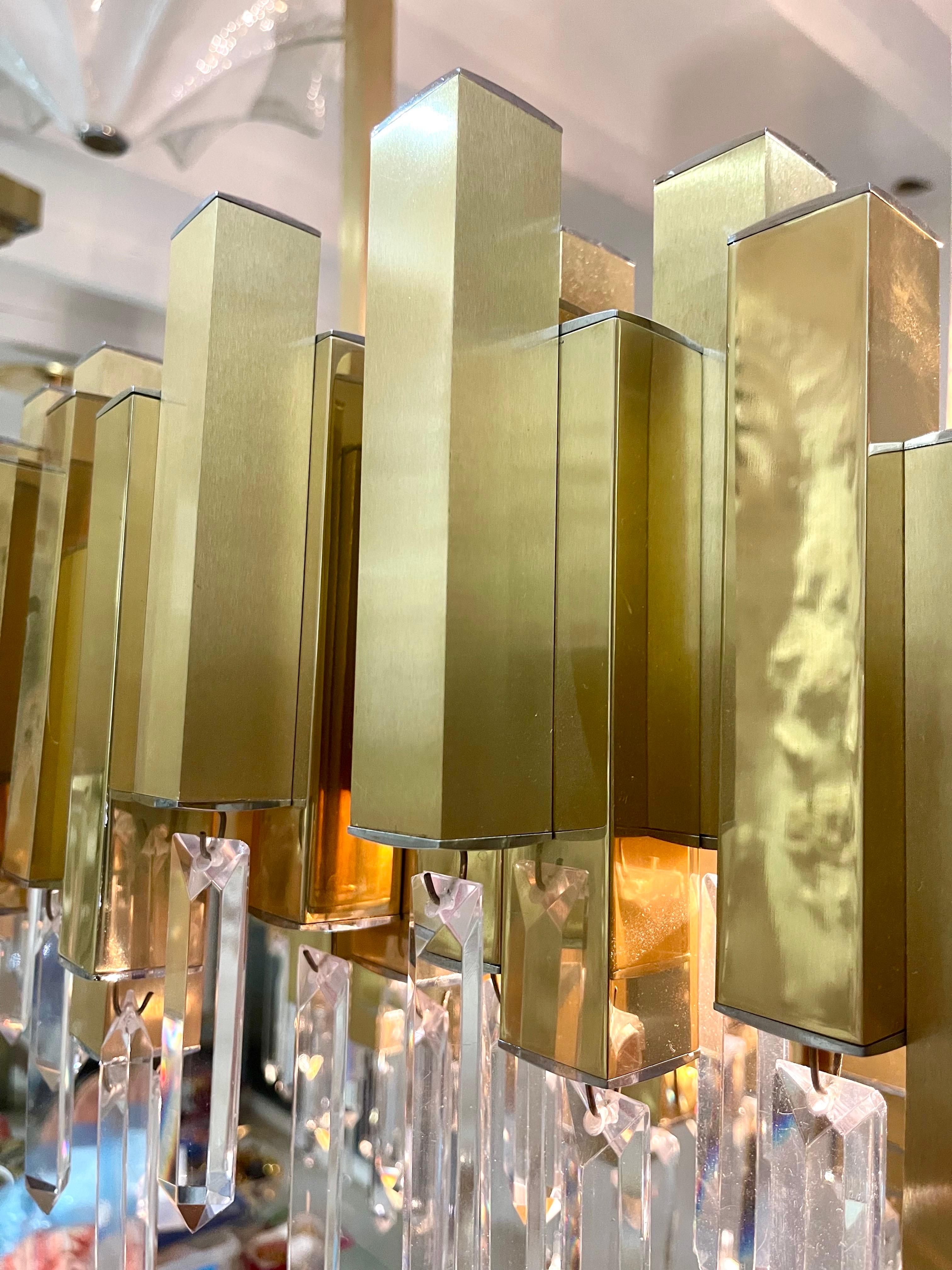 Bd Lumica Kronleuchter kristall mit Vollvergoldung Modell XXL , Spanien 1970er Jahre (Spanisch) im Angebot