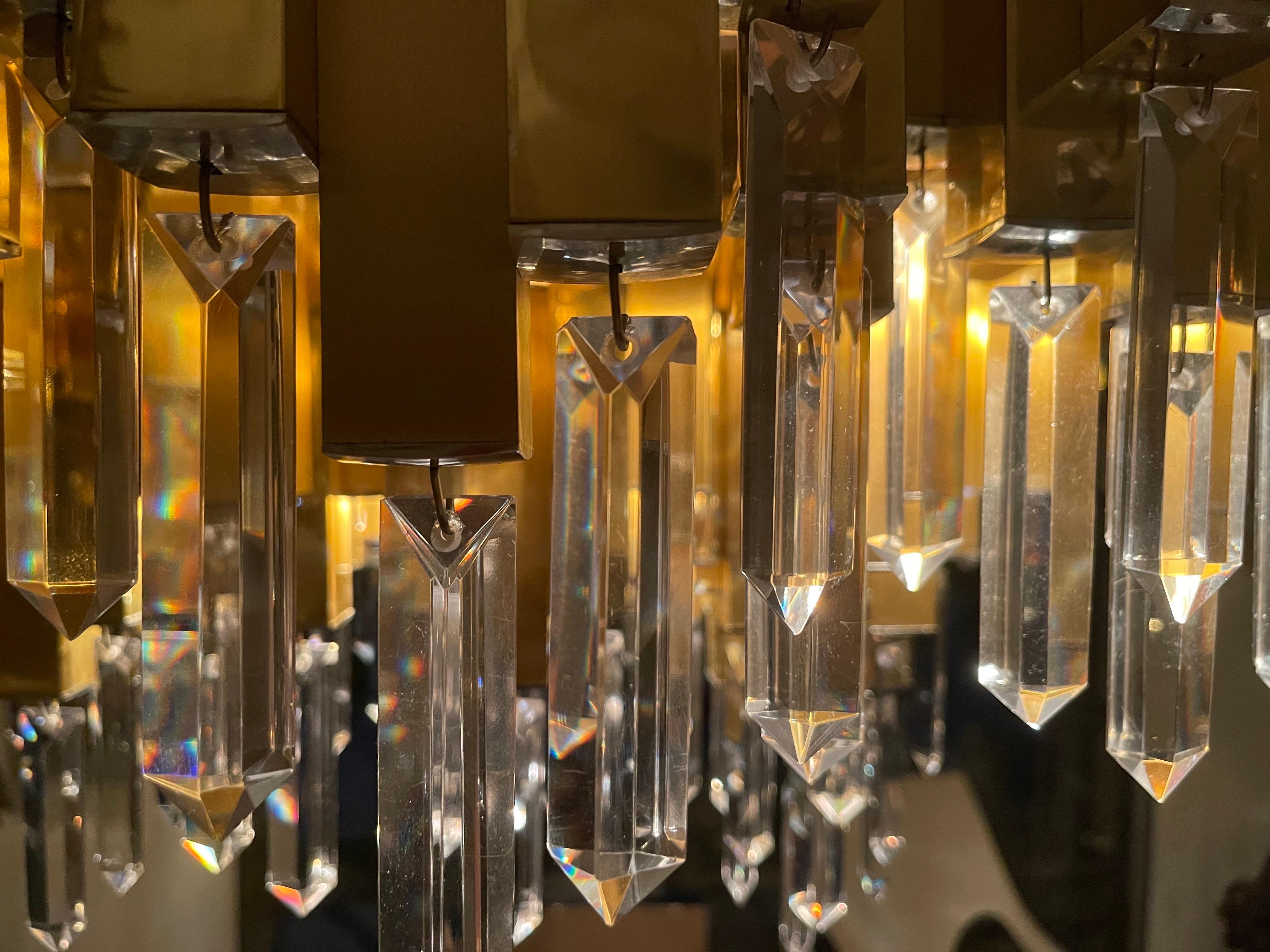 Bd Lumica Kronleuchter kristall mit Vollvergoldung Modell XXL , Spanien 1970er Jahre (Ende des 20. Jahrhunderts) im Angebot