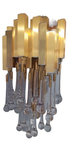 BD Lumica Teardrop Wall Sconce , Spagna 1970