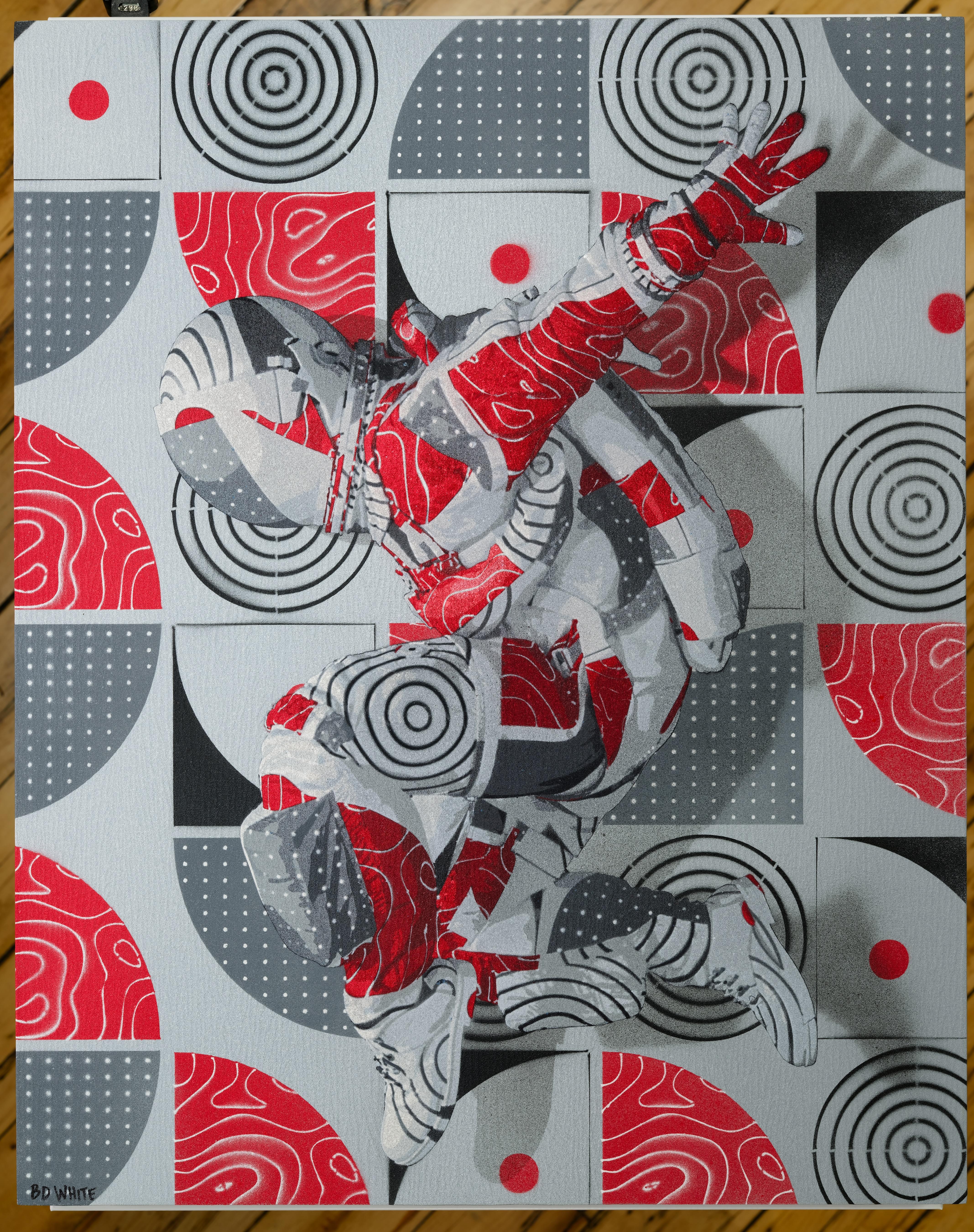 Segui il mio consiglio, non fare errori (Red) di BD Whiting - Painting Street Art di BD White