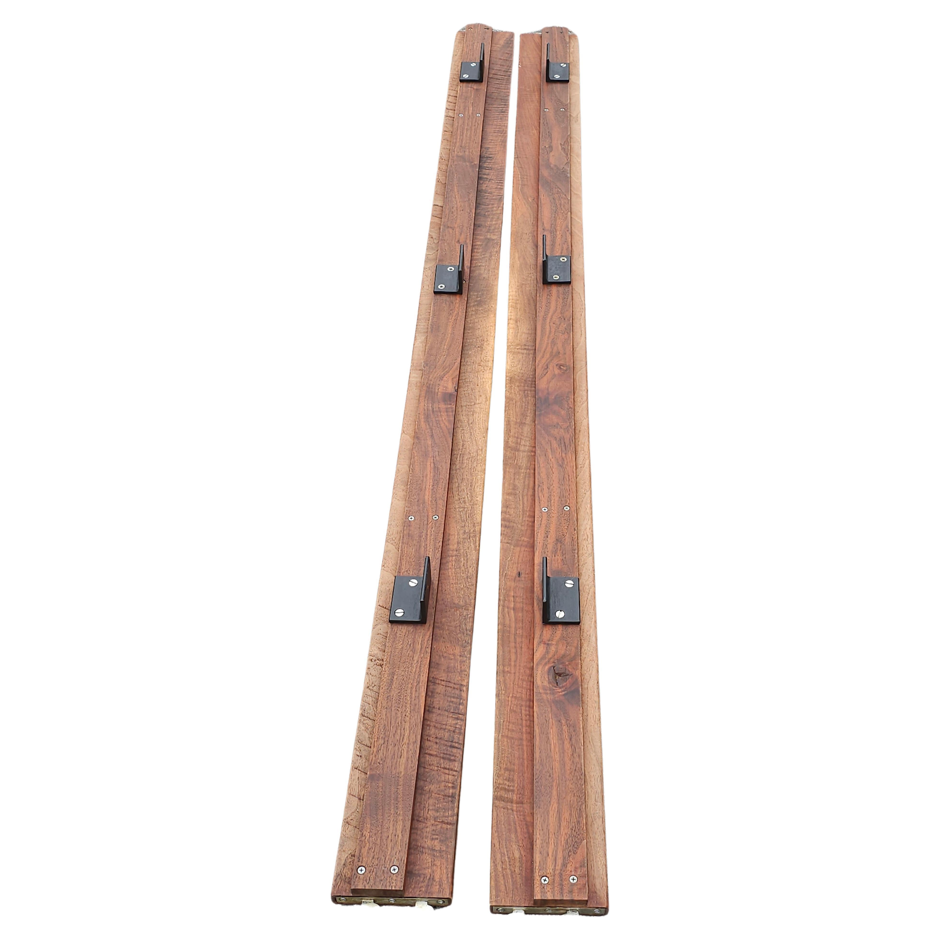 BDDW Style Live-Edge Handcrafted Claro Walnut Slab Queen Bed For Sale 2