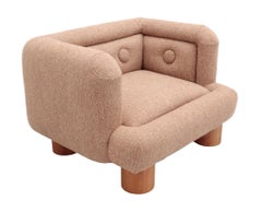 BDDW Club Chair - fabric #316 - Cherry Feet