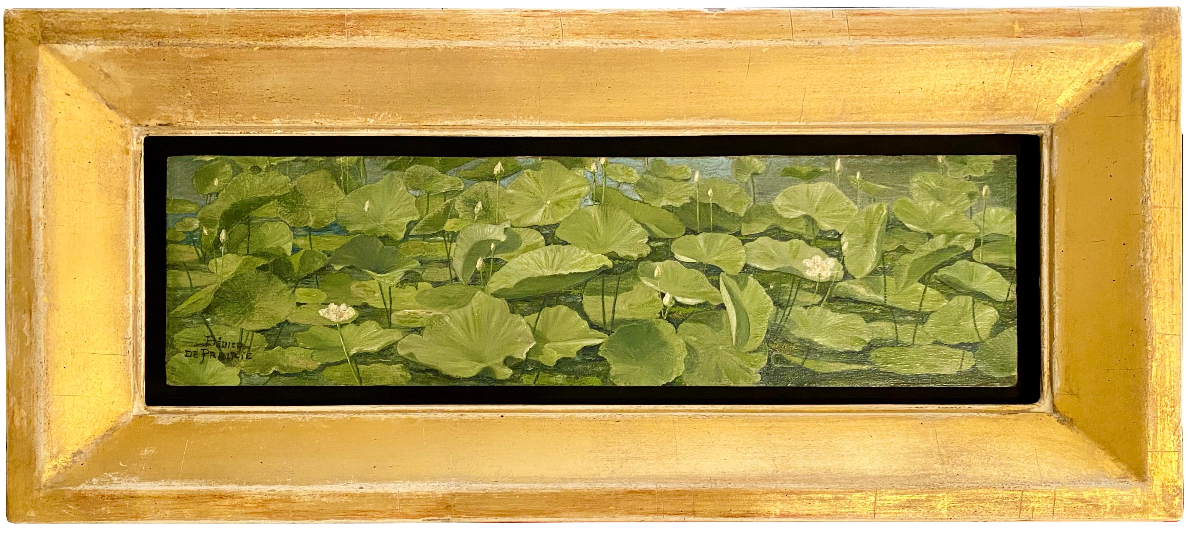 Landscape Painting di Bédier de Prairie - 'Pianta acquatica' di De Prairie Bédier, 20° secolo,  Francese