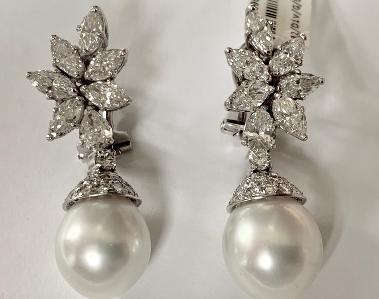 Be a Star with Those South Sea Pearl and Diamond Earrings at 1stDibs