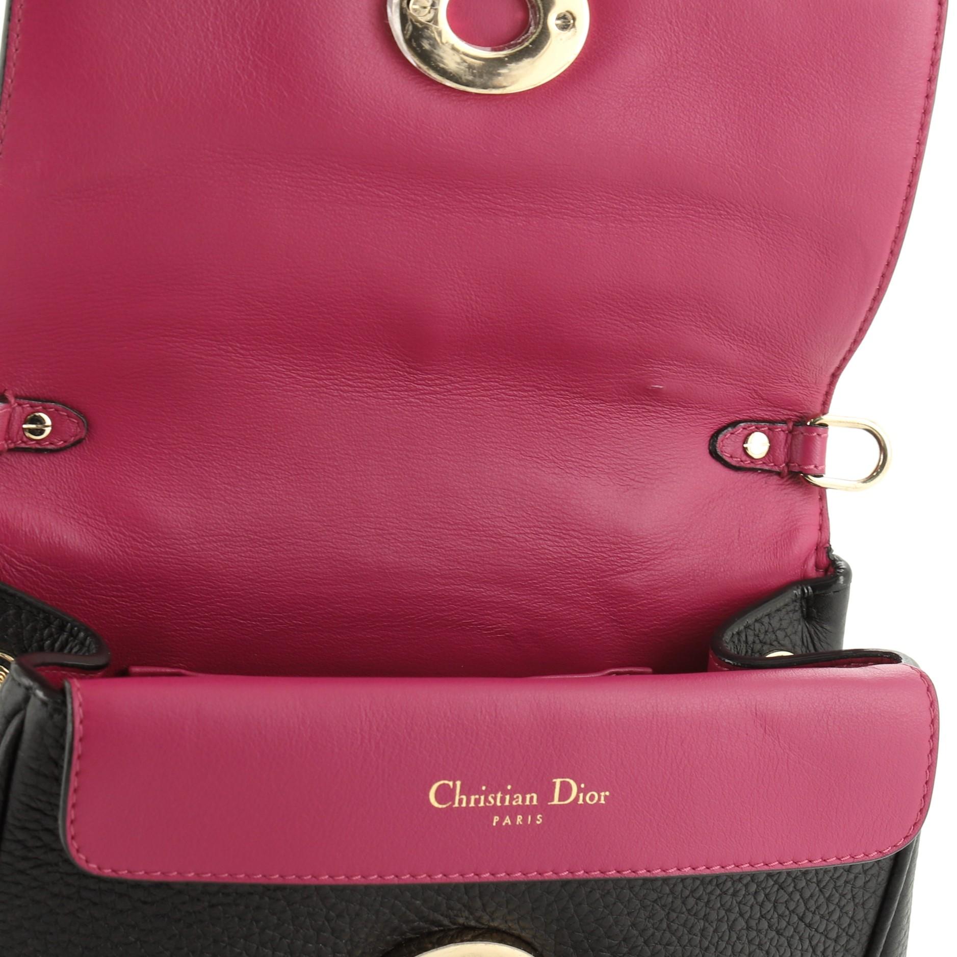 Be Dior Bag Pebbled Leather Mini 3