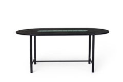 Be My Guest Dining Table 180 Black Oak Forrest Green by Warm Nordic