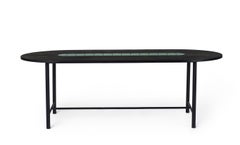 Be My Guest Dining Table 240 Black Oak Forrest Green by Warm Nordic