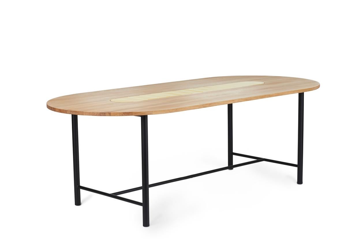 Be My Guest Dining Table 240 White Oak Butter Yellow by Warm Nordic
Dimensions: D220 x W100 x H73 cm
Material: White oiled solid oak, Butter yellow tiles, Black noir powder coated steel Frame
Weight: 32 kg
Also available in different colours and