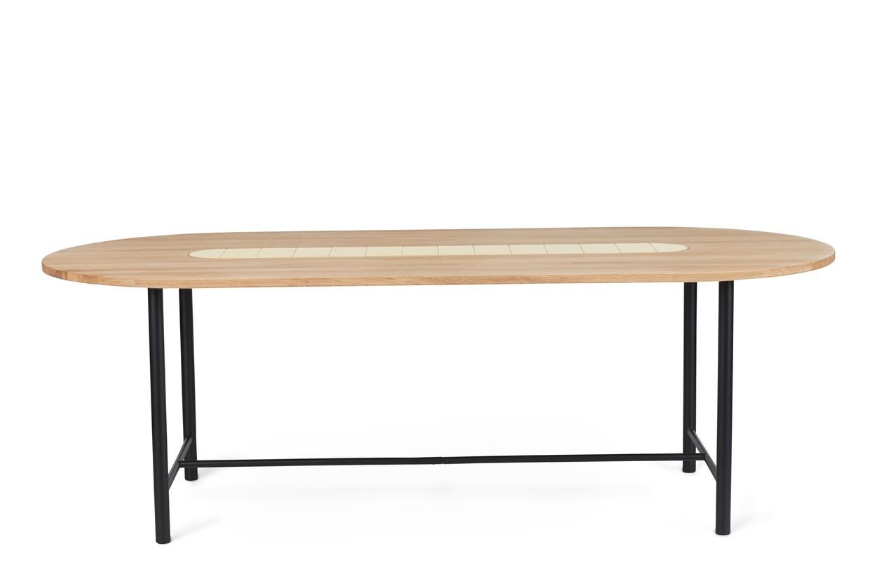 Post-Modern Be My Guest Dining Table 240 White Oak Butter Yellow by Warm Nordic For Sale