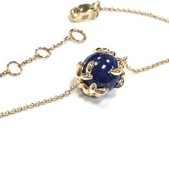 Bea Bongiasca 9 Karat Gelbgold Lapislazuli Perlenarmband