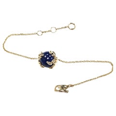 Bea Bongiasca 9 Karat Gelbgold Lapislazuli Perlenarmband