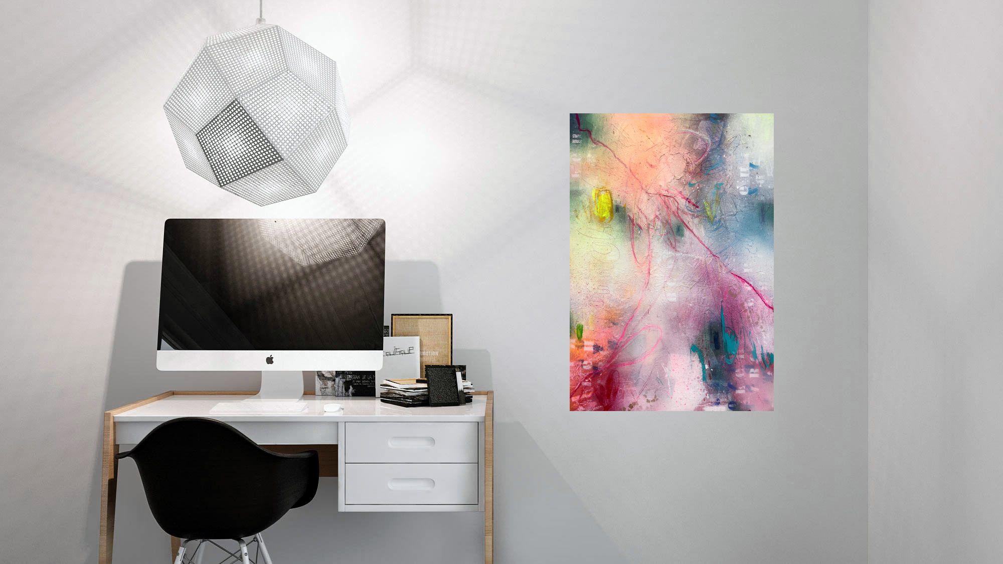 Lontano dalle parole IV, tecnica mista su tela - Mixed Media Art Astratto di Bea Garding Schubert