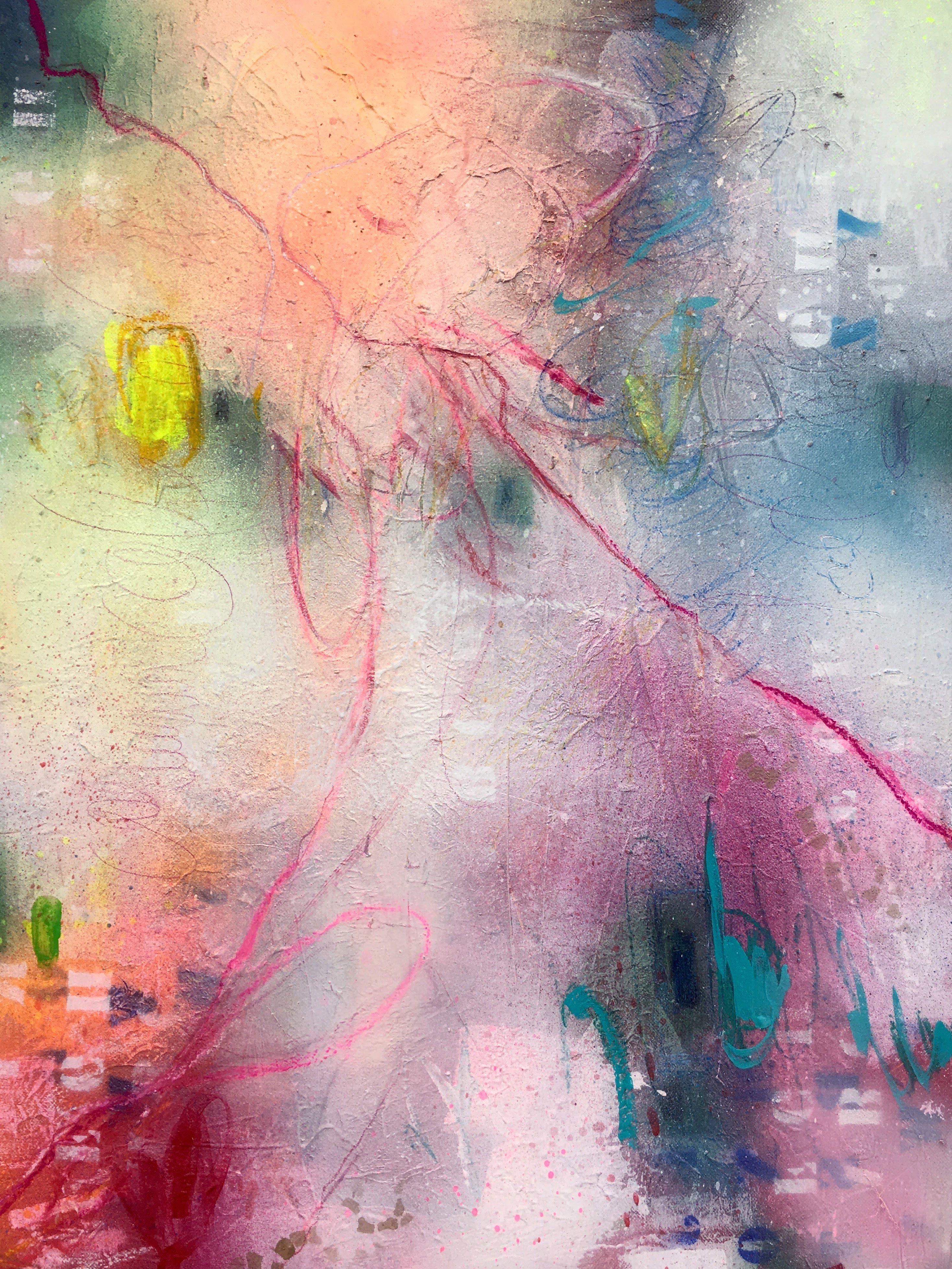 Far from words IV, Mixed Media on Canvas - Mixed Media Art by Bea Garding Schubert